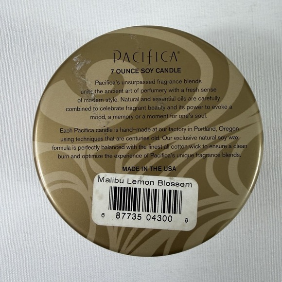 RARE Pacifica 7 oz Soy Candle Tins – Discontinued/Rare Scents‎ – Set of 4 NEW - Picture 7 of 12